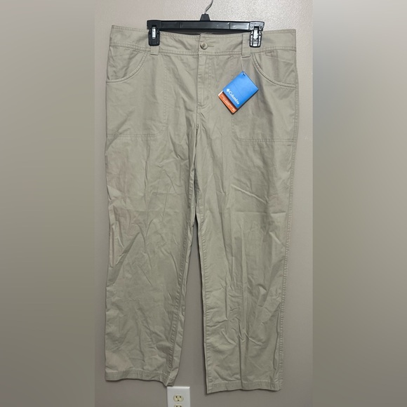Columbia Omni Shade SPF 50 Khaki Beige Pants Size 16 - Picture 1 of 5